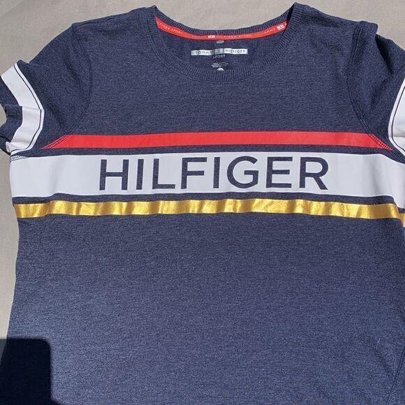 Vintage Tommy Hilfiger Sport baby Tee shirt red White and blue USA size small‎ - Picture 2 of 4
